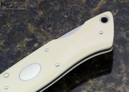 Jess Horn Custom Knife with Escutcheon Lockback - Image 5