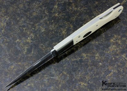 Jess Horn Custom Knife with Escutcheon Lockback - Image 6