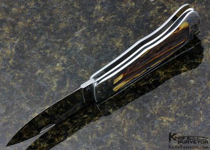 Ron Lake Custom Knife Aluminium Tail Lock with Stag Interframe - Image 7