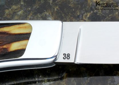 Ron Lake Custom Knife Aluminium Tail Lock with Stag Interframe - Image 4