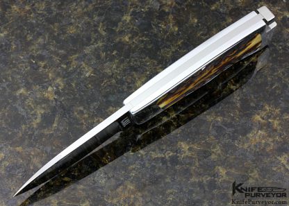 Ron Lake Custom Knife Aluminium Tail Lock with Stag Interframe - Image 6