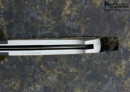 Warren Osborne Custom Knife Black Lip Tahitian Pearl Lockback Dagger Engraved By Julie Warenski - Image 6