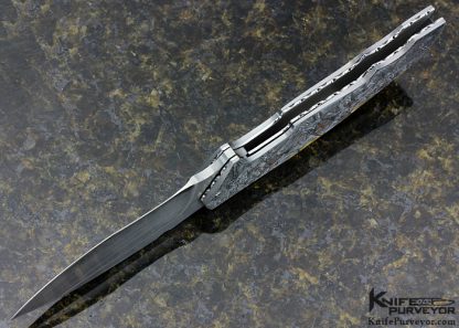 Sergio Consoli Custom Knife "Knights" Flipper Engraved by Elena Bosio - Image 6