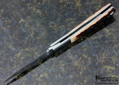 Jess Horn Custom Knife #006 Jigged Bone Baby Clip Lockback - Image 8