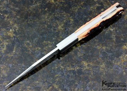 Jess Horn Custom Knife #006 Jigged Bone Baby Clip Lockback - Image 6