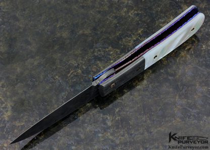 Don Hanson III Custom Knife Mother of Pearl Auto Linerlock - Image 5