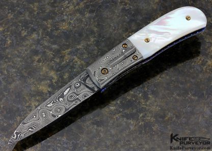Don Hanson III Custom Knife Mother of Pearl Auto Linerlock