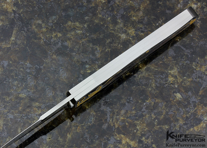 C.Gray Taylor Custom Knife Engraved by Mitch Moschetti Exotic Material Linerlock - Image 4