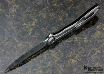 Gerry McGinnis Custom Knife Lightning Strike Carbon Fiber Frame Lock Flipper - Image 5