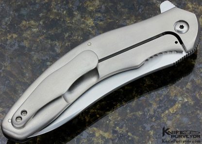 Gerry McGinnis Custom Knife Lightning Strike Carbon Fiber Frame Lock Flipper - Image 3