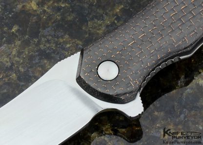 Gerry McGinnis Custom Knife Lightning Strike Carbon Fiber Frame Lock Flipper - Image 2