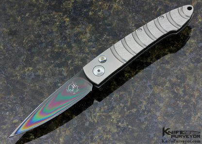 William Henry Custom Knife B10-A200 Auto Titanium Button Lock