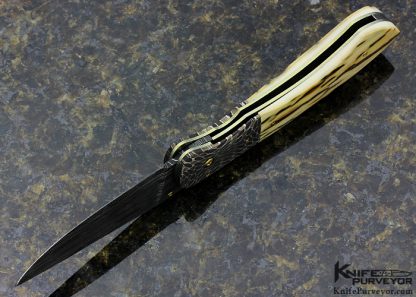 Cliff O'Dell Custom Knife Damascus  "Talon" Linerlock - Image 5