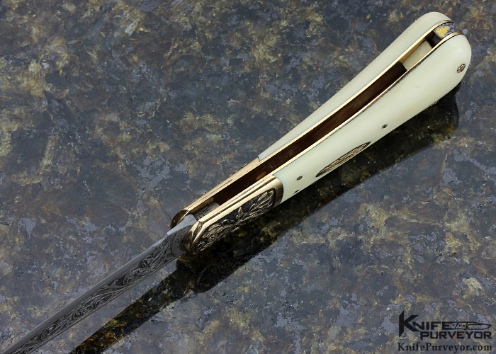 H.H. Frank Custom Knife 2007 Solvang Caper Sole Authorship Engraved 14