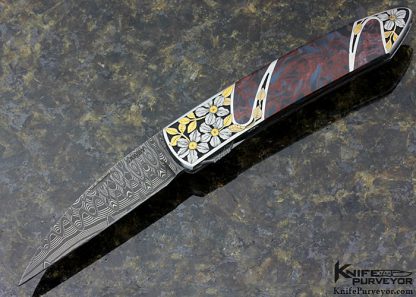 Scott Sawby Custom Knife Pietersite Skimmer Engraved by Marian Sawby