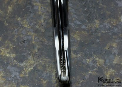 Scott Sawby Custom Knife Edwards Black Jade & Lapis Lazuli Inlaid Button Lock Dagger - Image 6