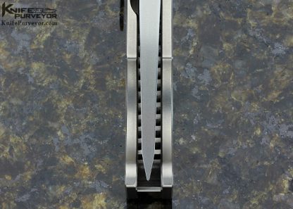 Gustavo T. Cecchini Custom Knife GTC 50 Cal Framelock Flipper with Mokuti Inlays - Image 8