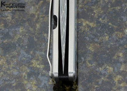 RJ Martin Custom Knife Mammoth Tooth & Damascus "Overkill" Framelock Flipper - Image 6