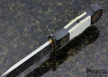 Charlie Weiss Custom Knife Franz Marktl Engraved "King's Bowie" w/ Silver Sheath - Image 5