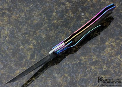 Jason Jacks Custom Knife Canvas Micarta and Annodized Titanium Framelock - Image 5