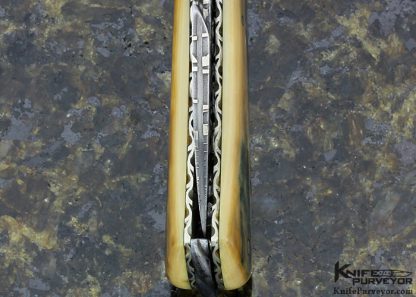 Steve Schwarzer Custom Knife Damascus Lockback - Image 5