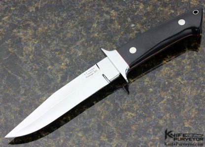 Elton Misner Custom Knife Black Canvas Micarta Bob Loveless Style Dixon Fighter