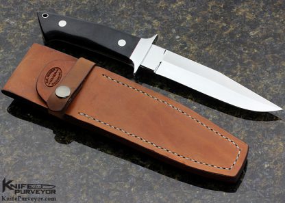Elton Misner Custom Knife Black Canvas Micarta Bob Loveless Style Dixon Fighter - Image 3