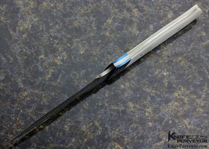 Bob Doggett Custom Knife Mother of Pearl & Damascus Fighter - Image 5