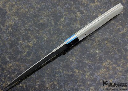 Bob Doggett Custom Knife Mother of Pearl & Damascus Fighter - Image 4