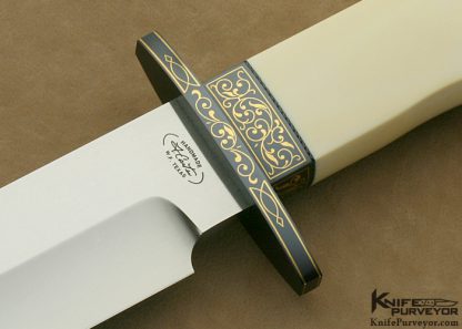 Dr. Fred Carter Custom Sole Authorship Engraved Knife Pre-ban Elephant Ivory Presentation Bowie - Image 2