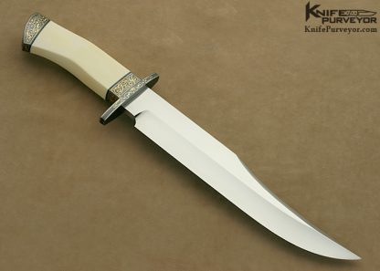 Dr. Fred Carter Custom Sole Authorship Engraved Knife Pre-ban Elephant Ivory Presentation Bowie - Image 4