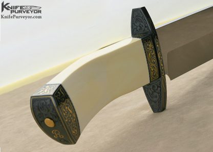 Dr. Fred Carter Custom Sole Authorship Engraved Knife Pre-ban Elephant Ivory Presentation Bowie - Image 6