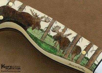 Gaetan Beauchamp Custom Knives Sole Authorship Scrimmshawed  Hunter - Image 4