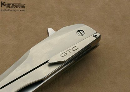 Gustavo T. Cecchini Custom Knife One of a Kind Flipper Engraved by Jeff Harkins - Image 5