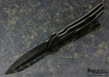 David Mosier Custom Knife Titanium Frame Lock Flipper - Image 5