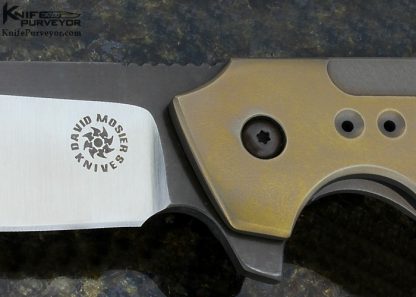 David Mosier Custom Knife Titanium Frame Lock Flipper - Image 2