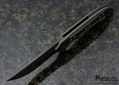 David Mosier Custom Knife Titanium Frame Lock Flipper - Image 4