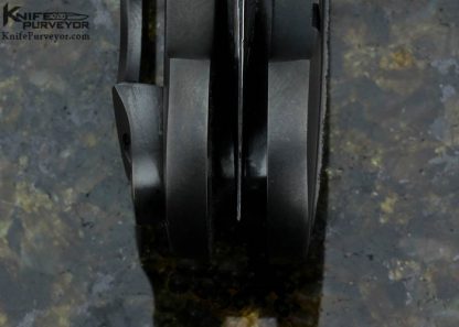 Ron Best Custom Knife Flipper with Damasteel Blade, Carbon Fiber and Zirconium - Image 5