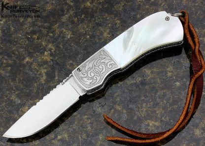 AA Sanders Custom Knife Mother of Pearl Bolster Release Auto