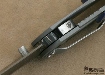 Aaron Frederick Custom Knife Larry Donnelly Damascus & M-3 (Stealth Bomber Skin) Scimitar Framelock - Image 6