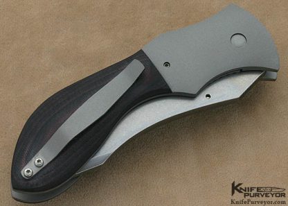 Aaron Frederick Custom Knife S30V & Black & Brown G-10 Linerlock - Image 3