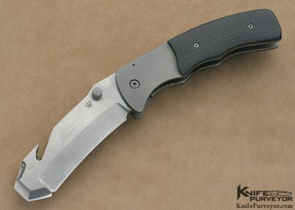 Aaron Fredrick Custom Knife VBSS (Visit Board Search & Seizure) Textured Black G-10 Linerlock