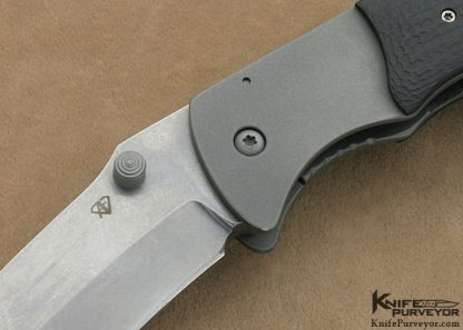 Aaron Fredrick Custom Knife VBSS (Visit Board Search & Seizure) Textured Black G-10 Linerlock - Image 2