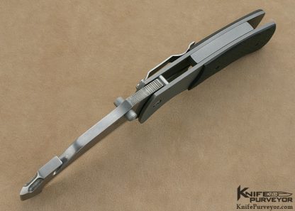 Aaron Fredrick Custom Knife VBSS (Visit Board Search & Seizure) Textured Black G-10 Linerlock - Image 6