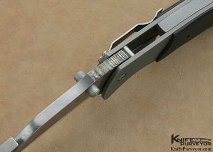 Aaron Fredrick Custom Knife VBSS (Visit Board Search & Seizure) Textured Black G-10 Linerlock - Image 7