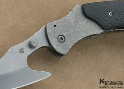 Aaron Frederick Custom Knives S30V & Textured Carbon Fiber Extreme Skinner Liner Lock - Image 2