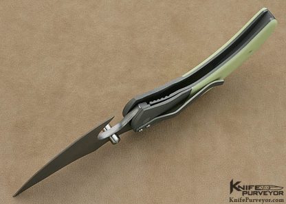 Aaron Frederick Custom Knives S30V & Moon Glow G10  Extreme Skinner Liner Lock - Image 5