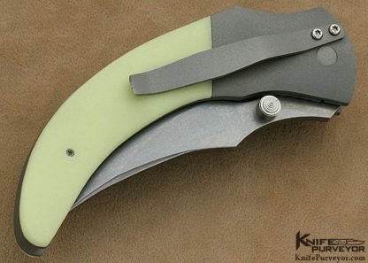 Aaron Frederick Custom Knives S30V & Moon Glow G10  Extreme Skinner Liner Lock - Image 3