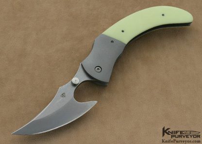 Aaron Frederick Custom Knives S30V & Moon Glow G10  Extreme Skinner Liner Lock