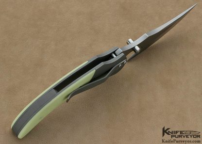 Aaron Frederick Custom Knives S30V & Moon Glow G10  Extreme Skinner Liner Lock - Image 4